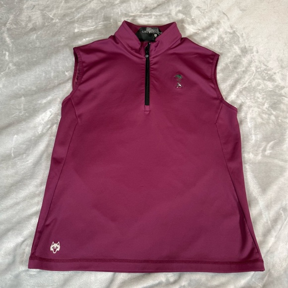 Greyson 1/4 Zip Athletic Pullover Vest Mens XL Pine Tree Golf Club Purple - Picture 1 of 10